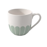 Villeroy & Boch Fleur Espressotasse – 0,07 l, Porzellan, Grün, Henkel, 6 Stück