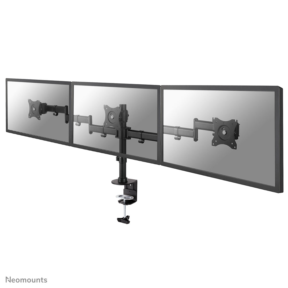 Neomounts NM-D135D3BLACK – Monitorarm, Dreifach, Tischklemme, bis 27", VESA 75 × 75/100 × 100 mm, 8 kg