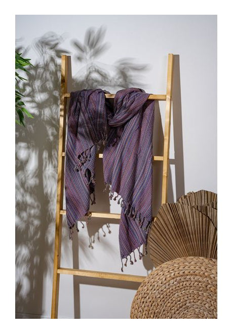 Foutastic Strandtuch Otantik – 90 × 175 cm, Lila, 60% Baumwolle/40% Polyester