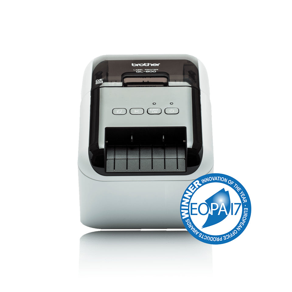 Brother P-touch QL-800 – Etikettendrucker, Thermodirekt, 2-farbig (schwarz/rot), Auto-Cutter, 300 × 600 dpi, f