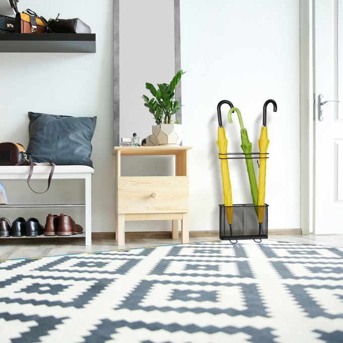 Relaxdays Schirmständer – Stahl, Schwarz, 30,5 × 15 × 54 cm