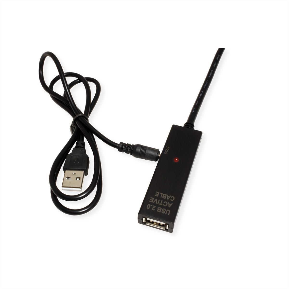 VALUE USB-C auf USB-A Verlängerungskabel (Stecker auf Buchse) – USB 2.0 (480 Mbit/s) – 15 m – Schwarz