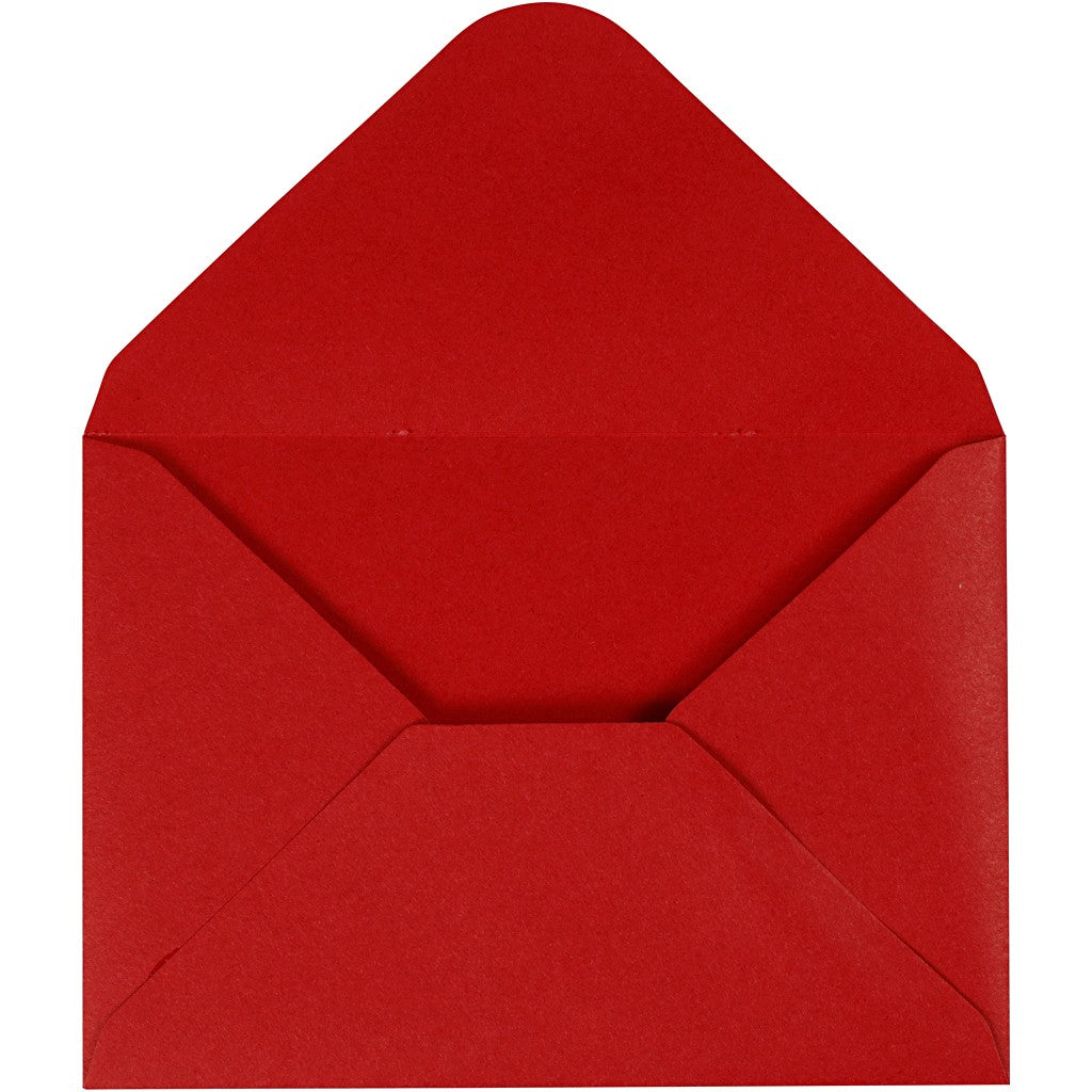 Creativ Company Couvert C6, ohne Fenster, rot, 110 g/m² – 10 Stk.