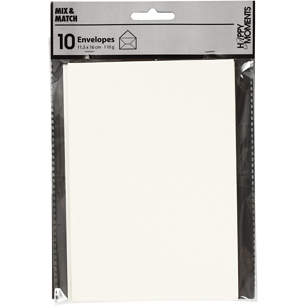 Creativ Company Couvert C6, Fenster rechts, creme, 110 g/m² – 10 Stk.