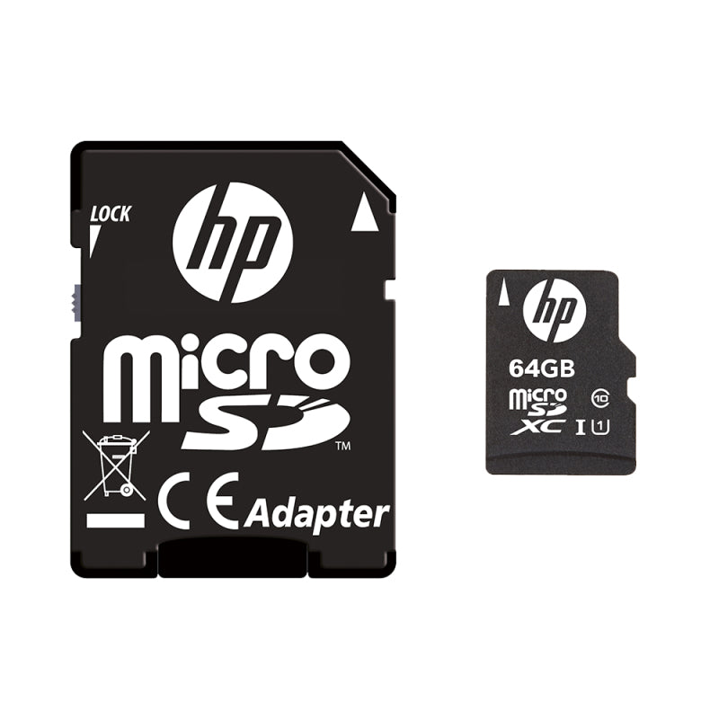 HP MicroSDXC-Karte – 64 GB, Klasse 10 UHS-I, Schwarz
