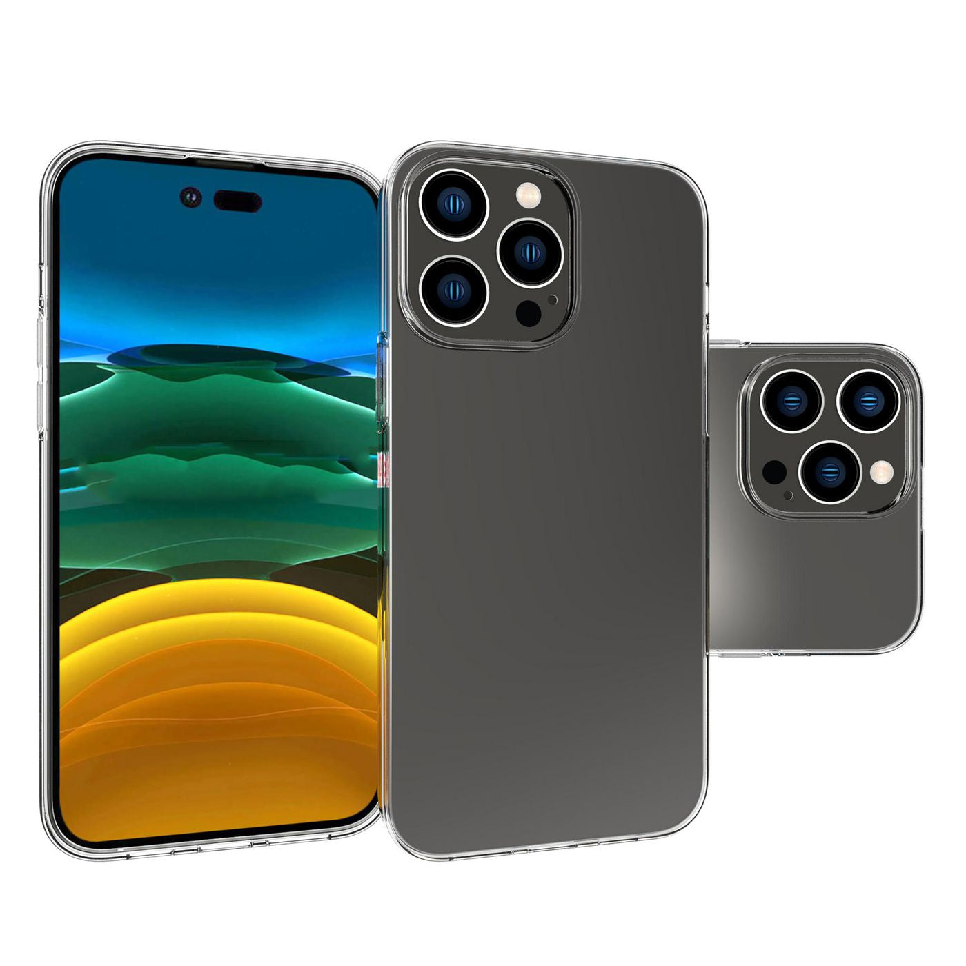 eSTUFF LONDON Backcover – für Apple iPhone 14 Pro Max, MagSafe, TPU, Transparent