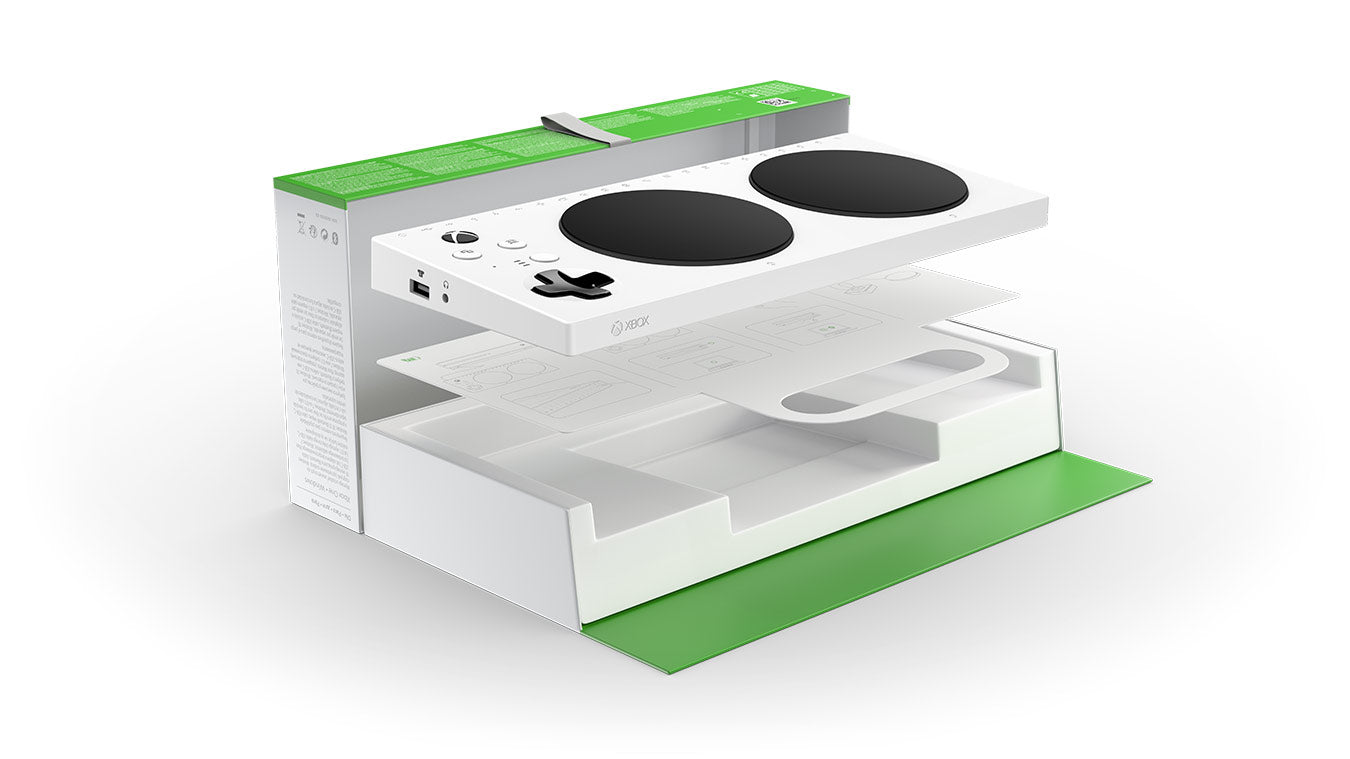 Microsoft JMU-00003 – Gamepad – USB (kabelgebunden, USB-A), 3,5 mm Kopfhörerausgang, für Xbox & Windows, Weiss