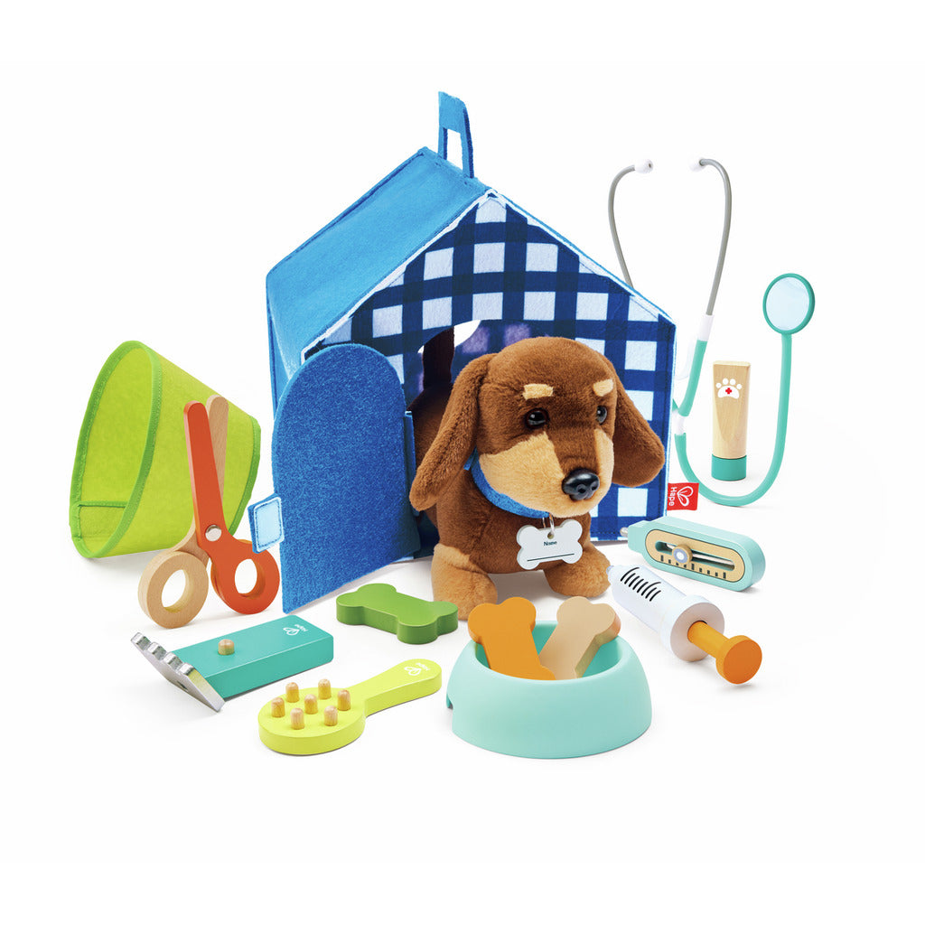 Hape Tierarzt-Spielset – 16-teilig – 20,5×18,5×20 cm – ab 3 Jahren – mehrfarbig – FSC