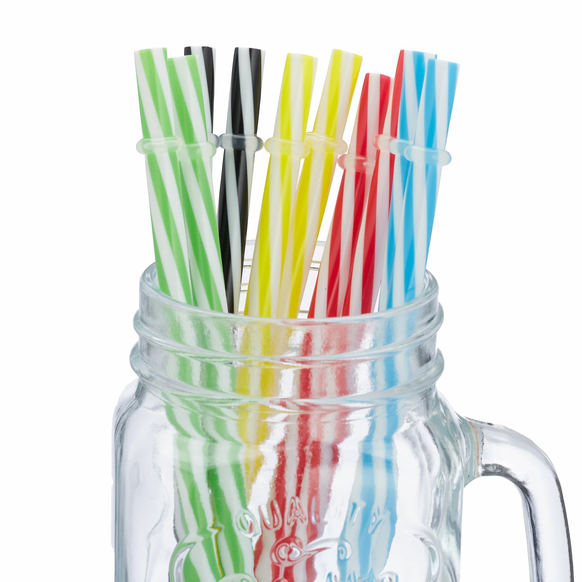 Relaxdays Trinkglas – 10er Set, 500 ml, Ø 11,0 cm, H 13,5 cm, Glas, Transparent/Grün, spülmaschinenfest