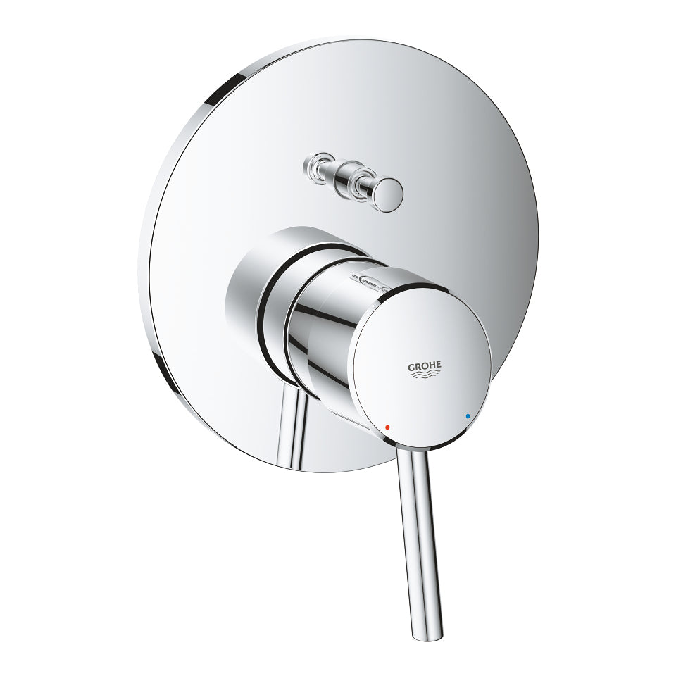GROHE Badebatterie Concetto – Einhebelmischer, Messing, Wandmontiert, Chrom