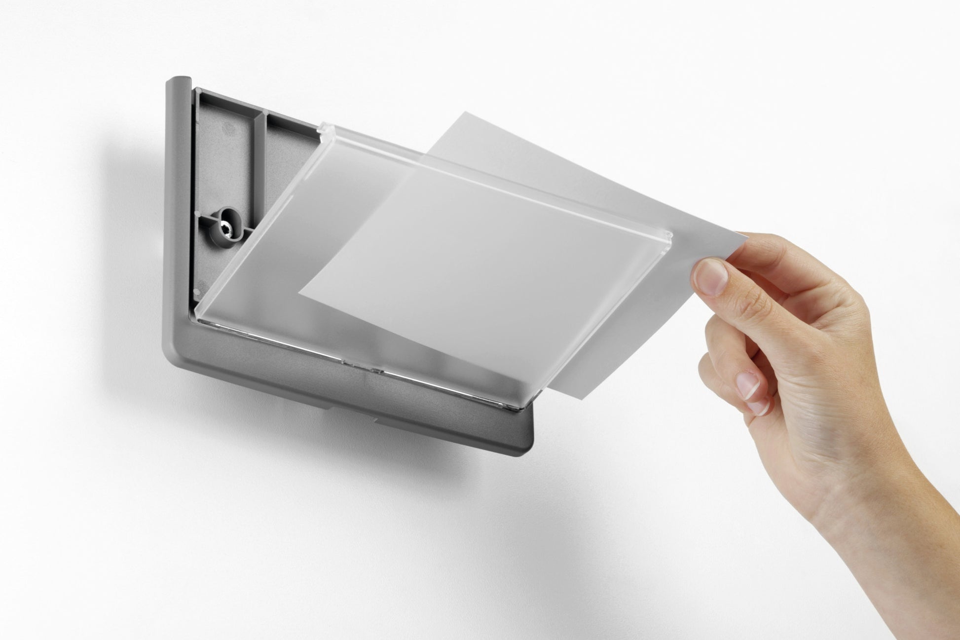 Durable Schilderhalter – für A5 – Querformat – Graphit – Kunststoff – 1 Stk.