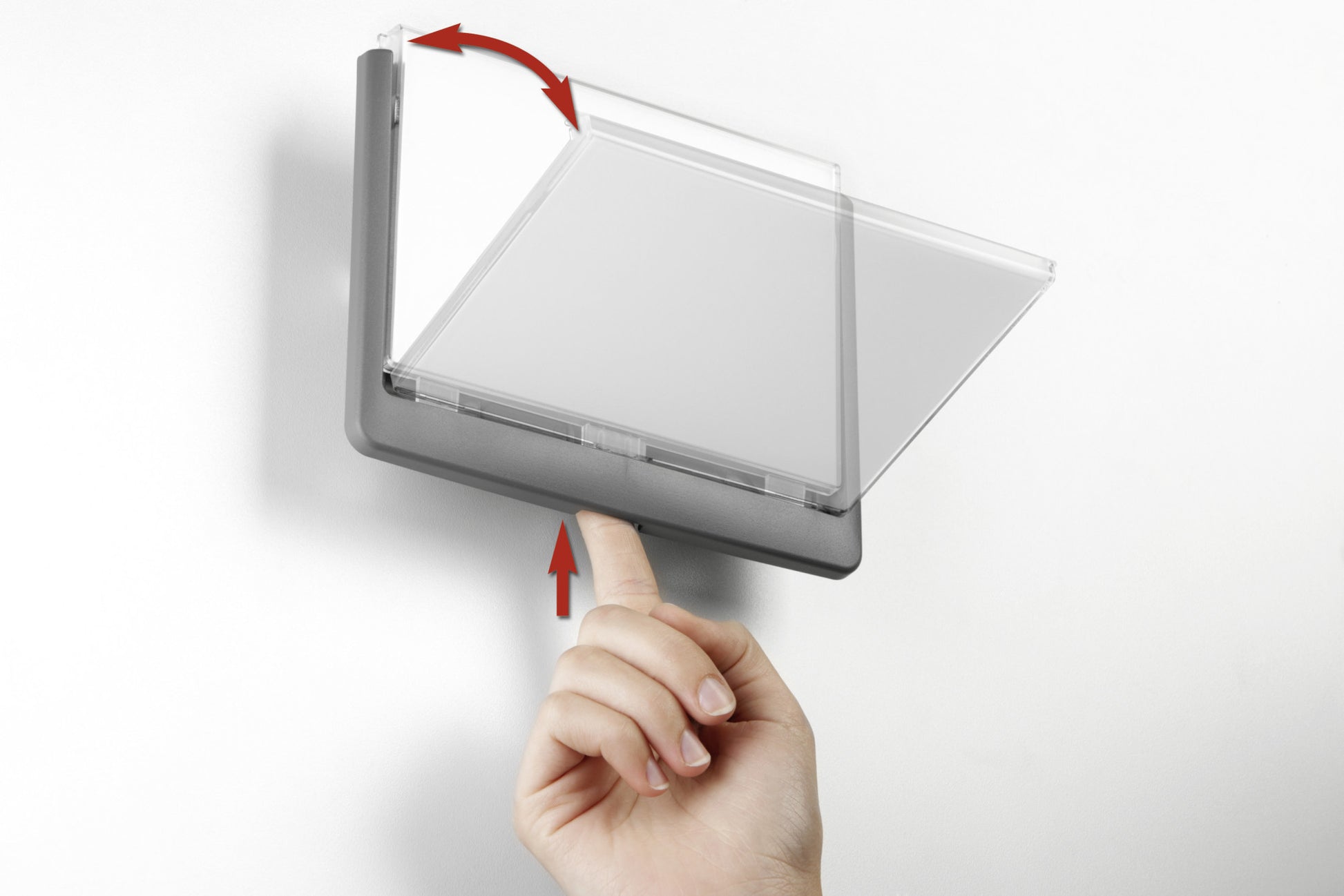 Durable Schilderhalter – für A5 – Querformat – Graphit – Kunststoff – 1 Stk.