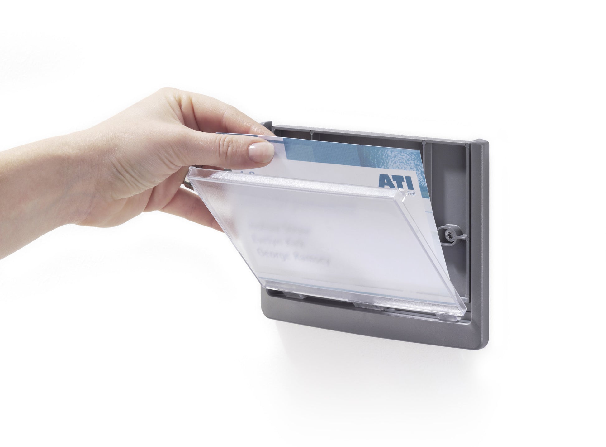 Durable Schilderhalter Click Sign 486037 – graphit – Kunststoff – 149×52,5 mm – 1 Stk.