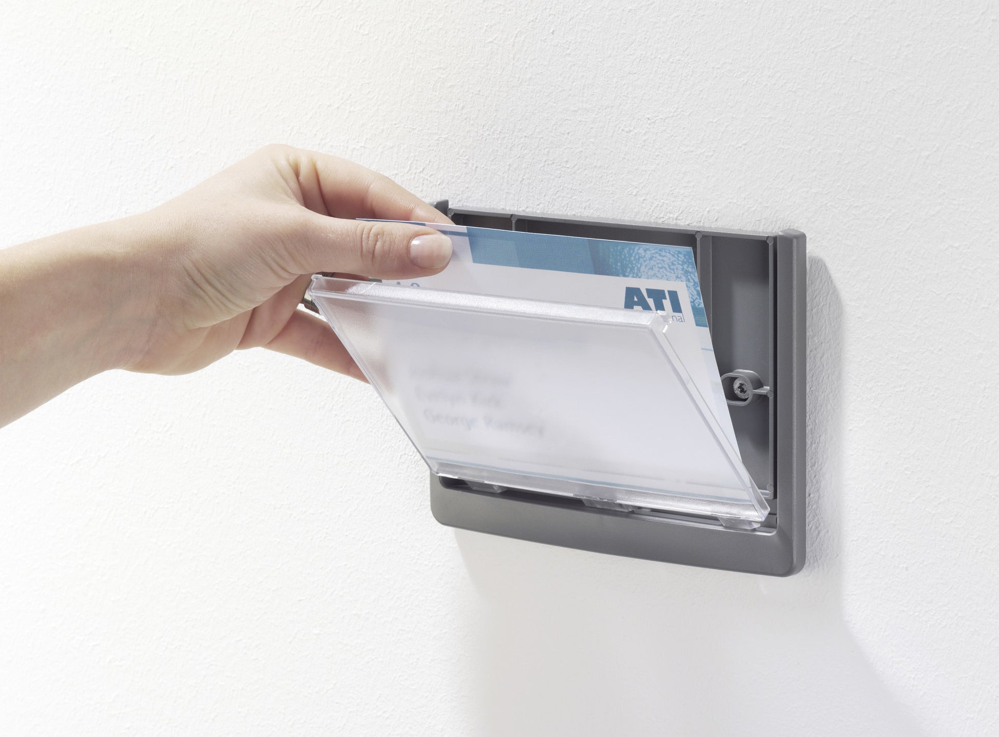 Durable Schilderhalter Click Sign 486037 – graphit – Kunststoff – 149×52,5 mm – 1 Stk.