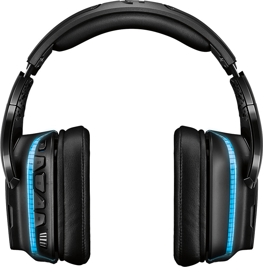 Logitech G G935 Gaming-Headset – Over-Ear, Stereo, Kabel + BT, ANC, mit USB-A-Dongle, Schwarz/Blau