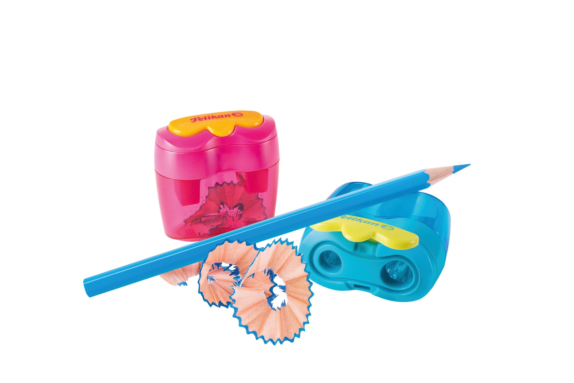 Pelikan Flower 700702 Doppel-Spitzdose – Blau – Klick-Deckel