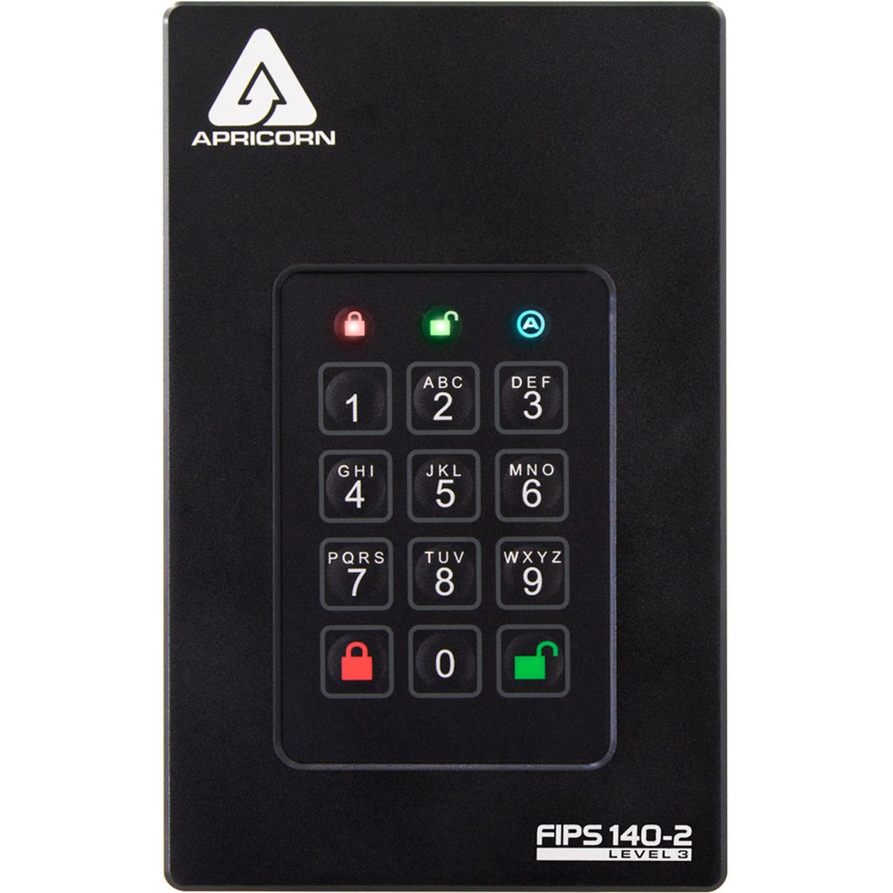 Apricorn Fortress L3 – 2 TB, USB 3.2 Gen 1 (USB Typ-A auf USB Typ-C)