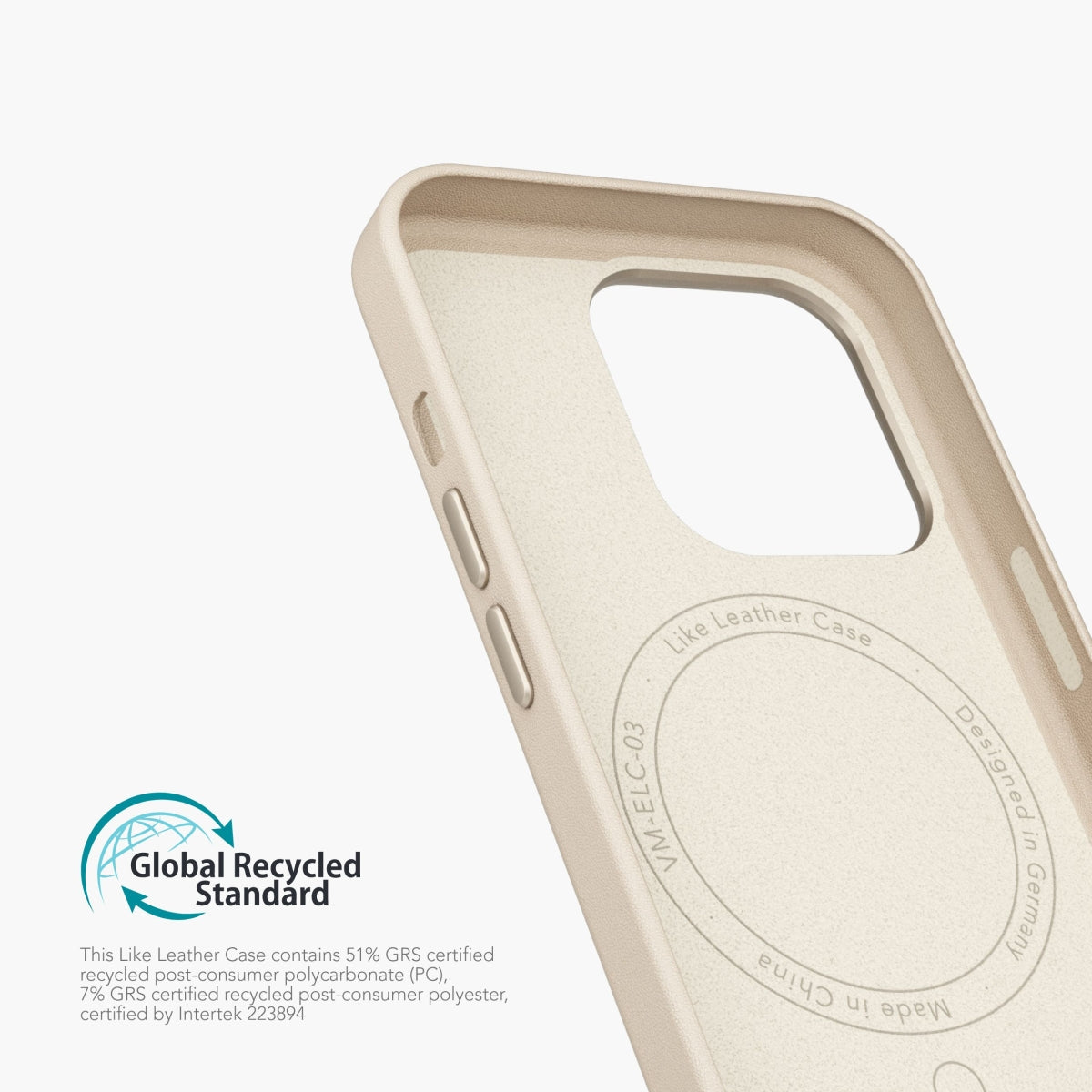 Vonmählen Backcover – für Apple iPhone 16 Pro Max – beige – Kunstleder – MagSafe-kompatibel