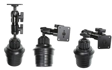 Brodit Auto-Halterung, Lean-on, 360° drehbar – für Smartphone und Tablet – Schwarz