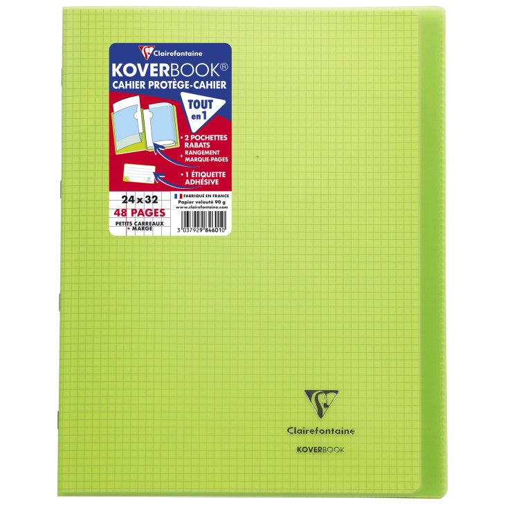 Clairefontaine Notizheft – 240 × 320 mm – kariert – 24 Blatt – 90 g/m² – Softcover, mehrfarbig, PEFC