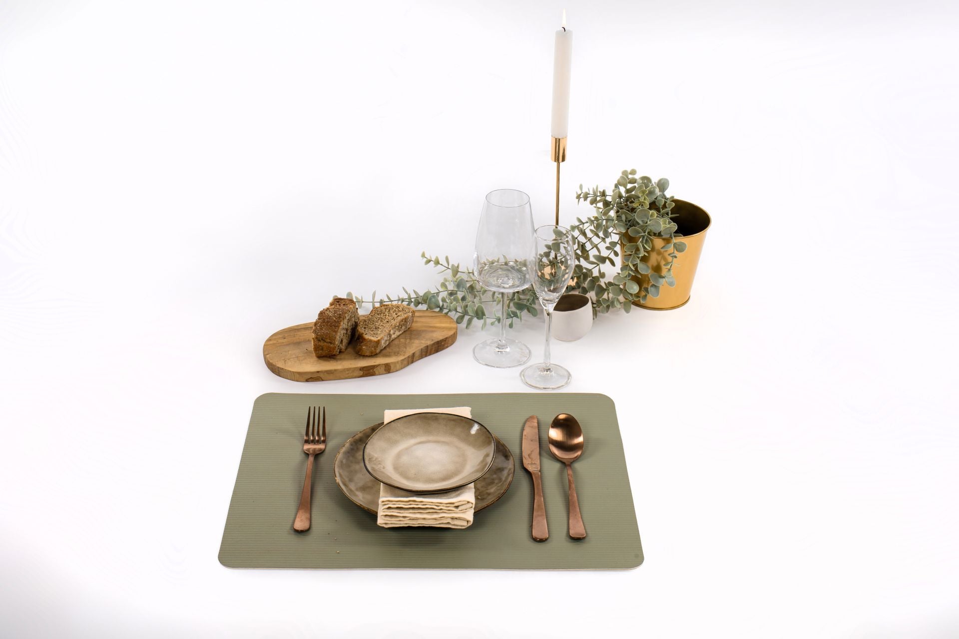 Tiseco Tischset – 45×33 cm, PVC, Hellgrün, Ribbo