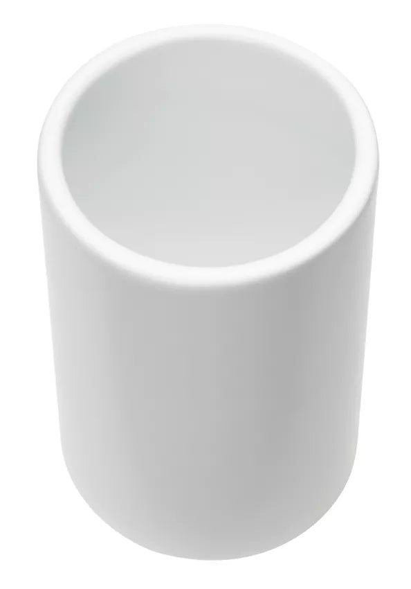 Diaqua Zahnputzbecher Zylo – Ø7,2×11 cm, Keramik, Weiss matt