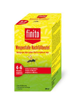 finito Insektenfalle – 7,2 × 13 cm – gelb – für Wespen