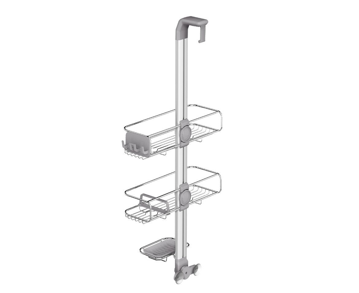 simplehuman Aufbewahrungsbox (Bad) – 33,9×14,9×84 cm, Aluminium/Edelstahl