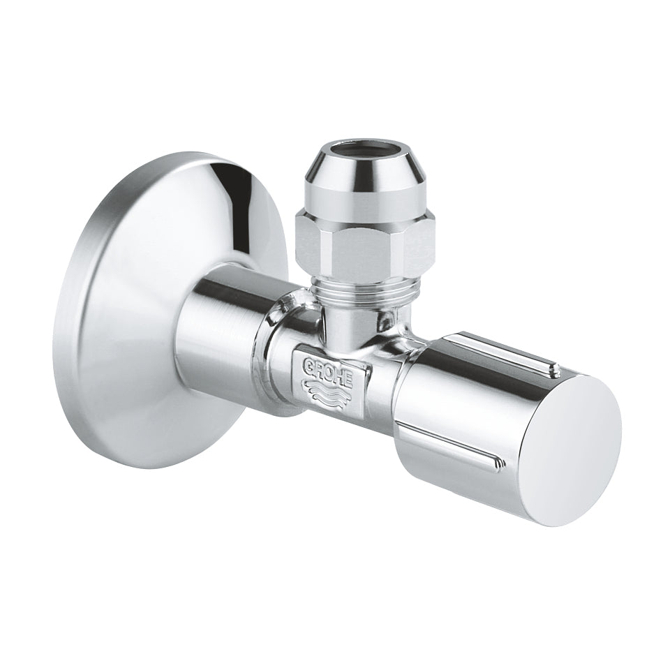 GROHE Eckventil – 1/2" × 3/8, Messing, Chrom, für Waschmaschine