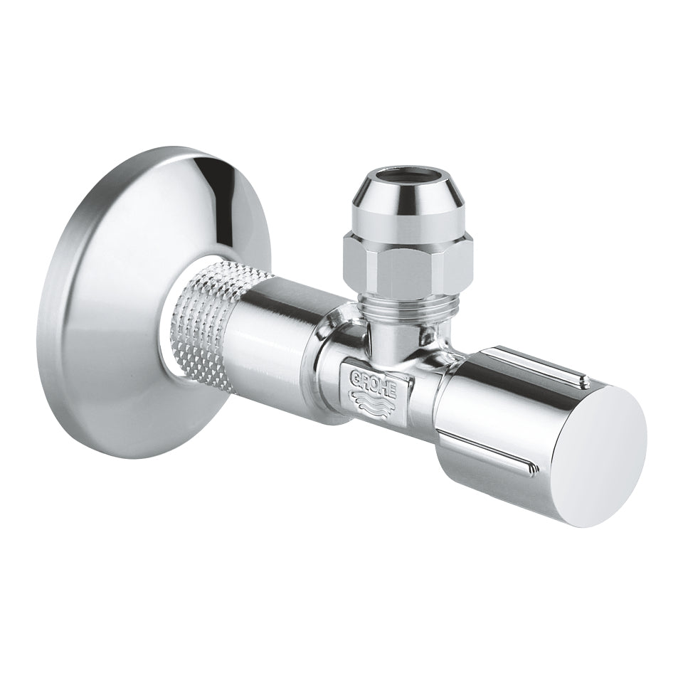 GROHE Eckventil – 1/2" × 3/8, Messing, Chrom, für Waschmaschine
