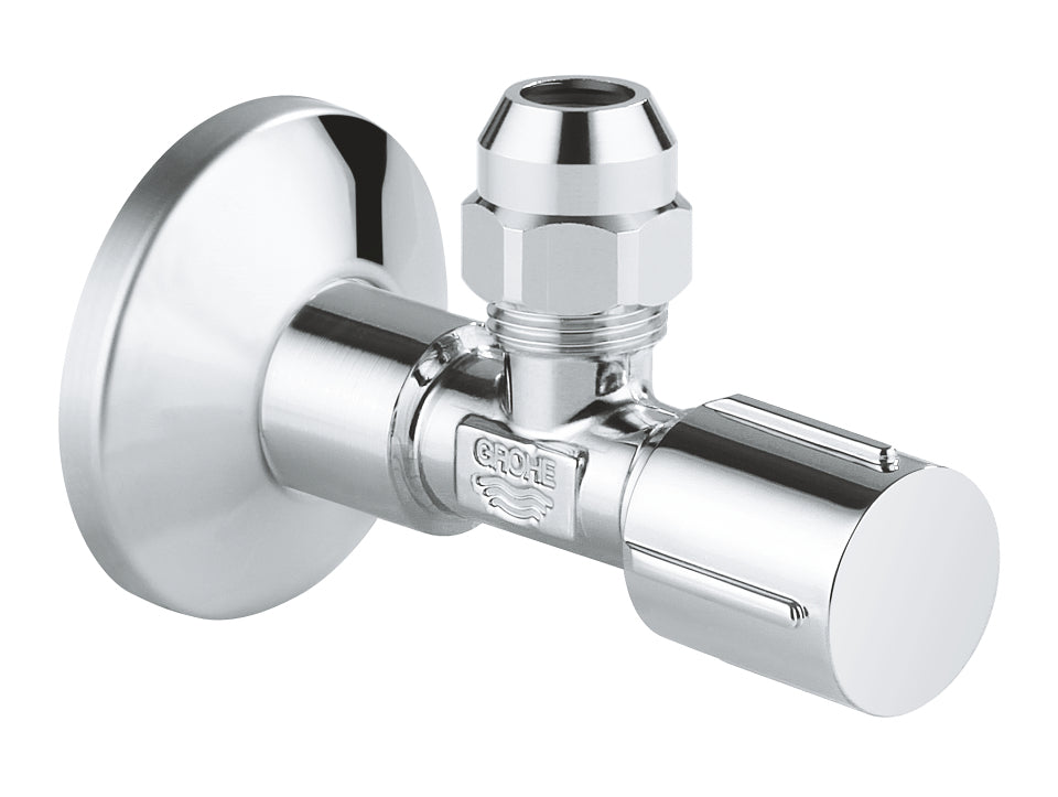 GROHE Eckventil – 1/2" × 3/8", Messing, Chrom, für Waschmaschine
