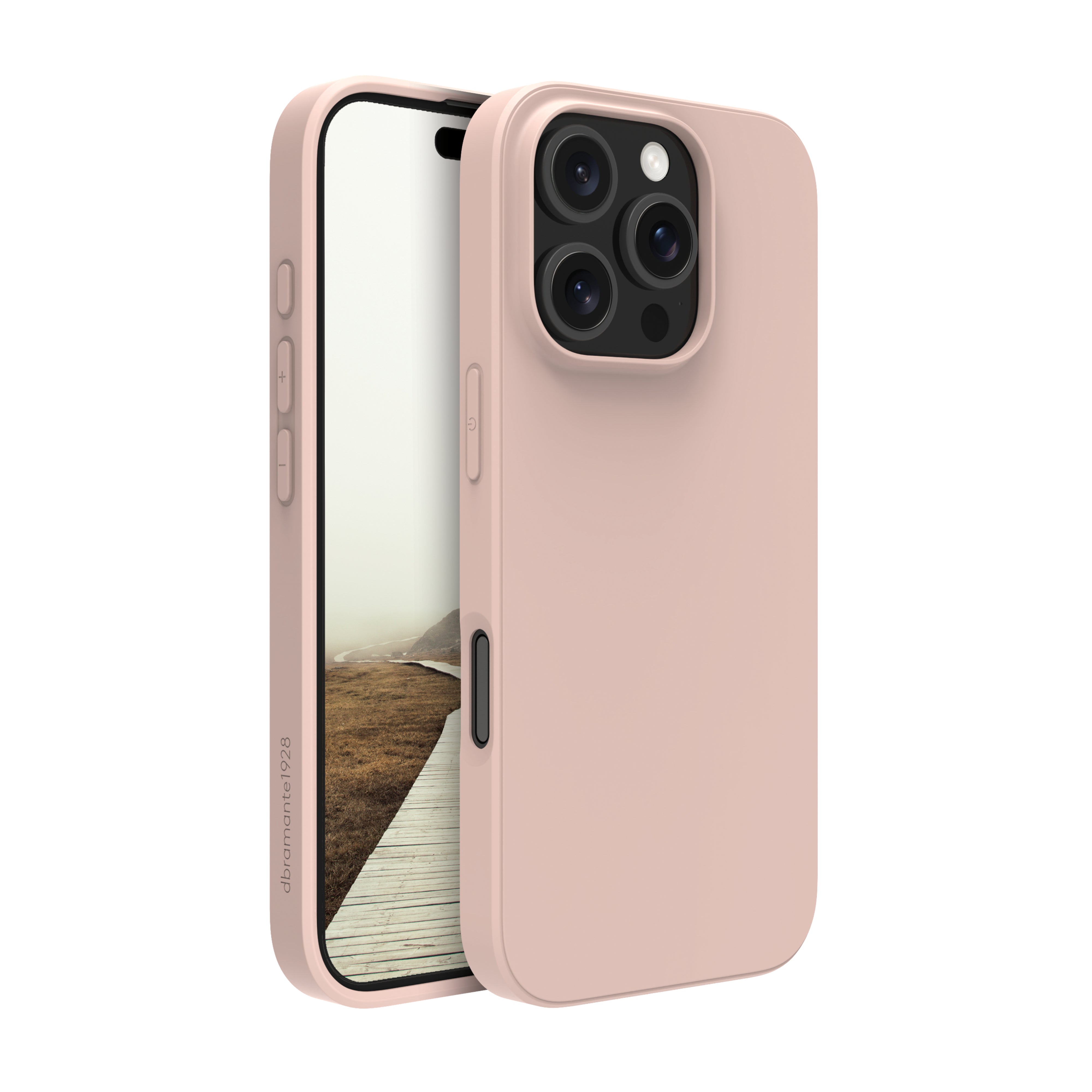 dbramante1928 Greenland – Backcover – für Apple iPhone 16 Pro Max, Recycelbarer Kunststoff, Pink Sand