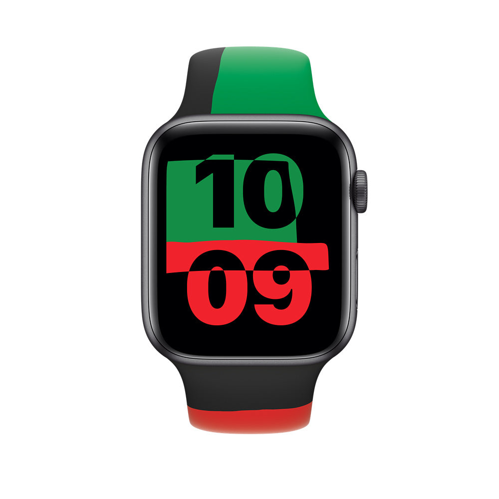 Apple Sportband Unity – Armband – für Apple Watch (42/44/45 mm), Grün, M/L, Recyceltes Material