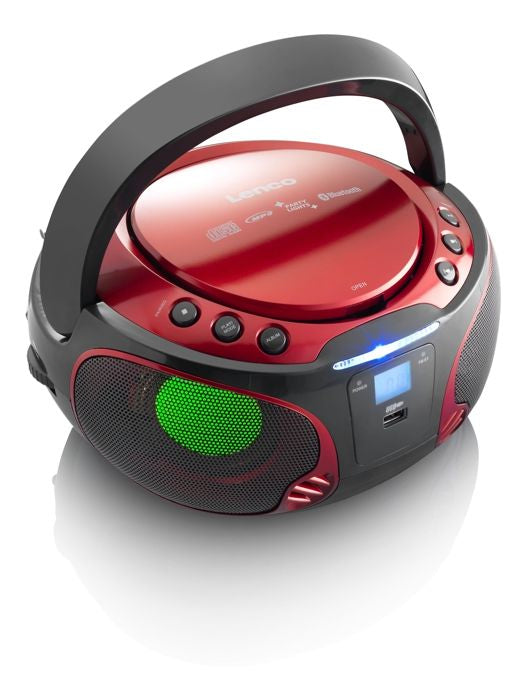 Lenco SCD-550 CD-Player – Lichteffekt im Rhythmus der Musik, RMS 3,6 W