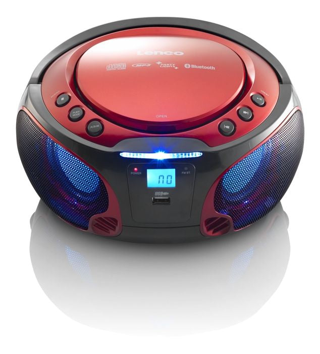 Lenco SCD-550 CD-Player – Lichteffekt im Rhythmus der Musik, RMS 3,6 W