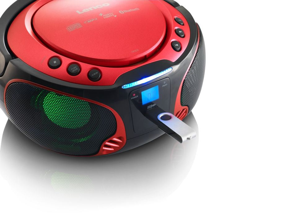 Lenco SCD-550 CD-Player – Lichteffekt im Rhythmus der Musik, RMS 3,6 W