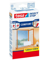tesa Fliegengitter, faltbar – für Fenster – 130 × 150 cm – Weiss