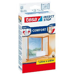 tesa Fliegengitter – für Fenster – 120 × 240 cm – weiss