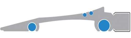 Wedo Wandtafel-Lineal 50 cm – Aluminium, silber, mit Stahl-Schneidekante, rutschfest