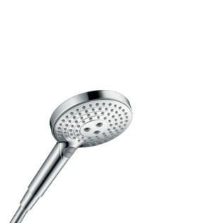 Hansgrohe Handbrause Raindance Select S 120 – Ø12,8 cm, Kunststoff, 3 Strahlarten, Chrom