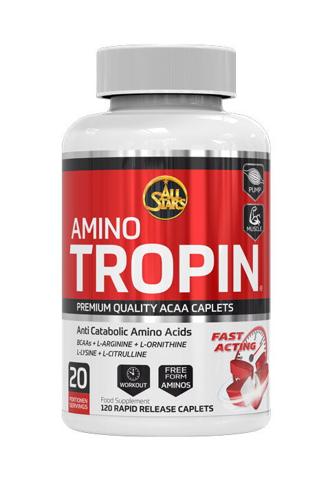 ALL STARS Fitness Products All Stars Aminosäure Kapseln Amino Tropin Neutral – glutenfrei, laktosefrei – 120 Stück