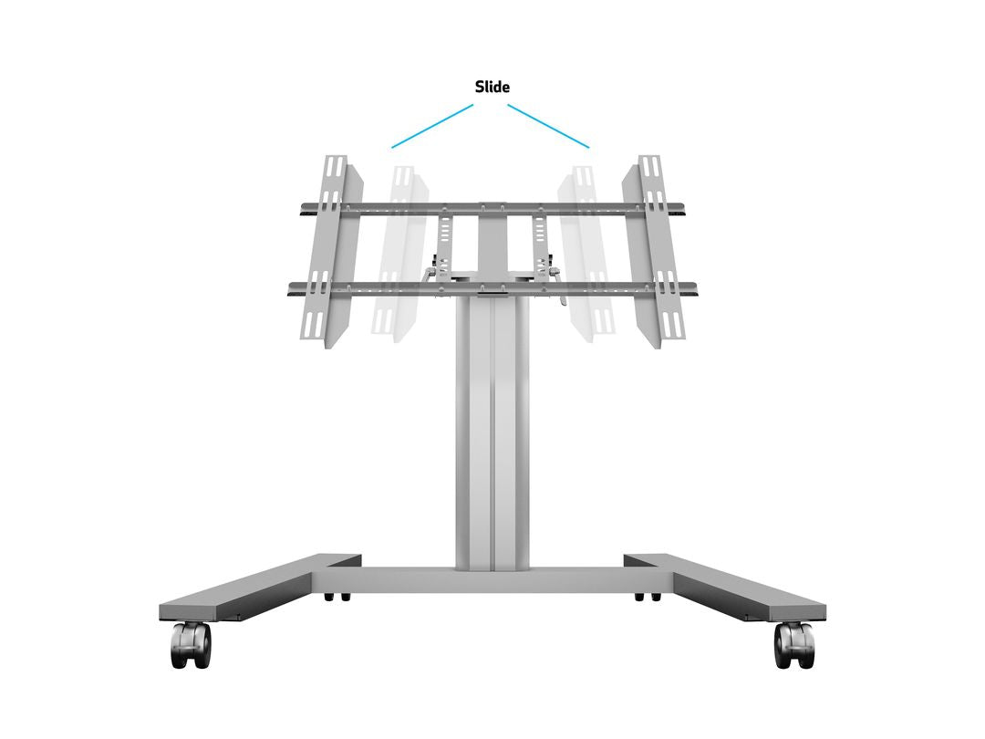 Multibrackets 80 HD – neigbarer Displayständer für 44", VESA 100×400, bis 60 kg, silber