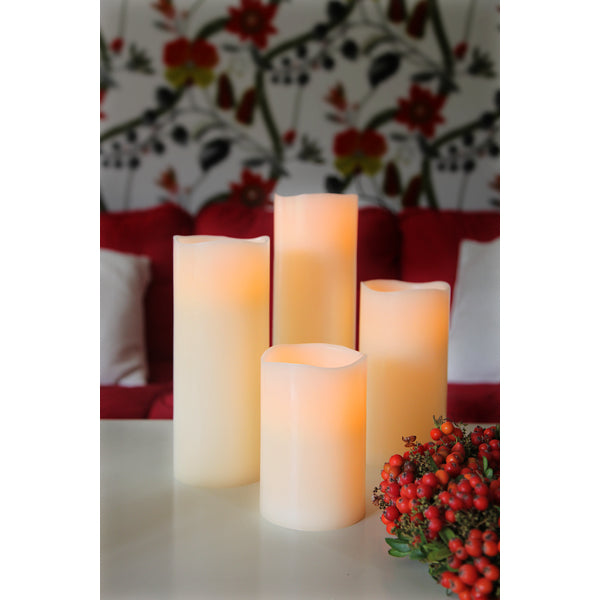 Star Trading LED-Kerze – mit Timer (6/18 h) – Ø 10 × 20 cm – Wachs, beige