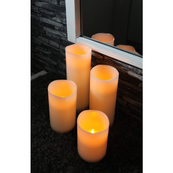 Star Trading LED-Kerze – Ø 10 × 15 cm – Wachs, Elfenbein