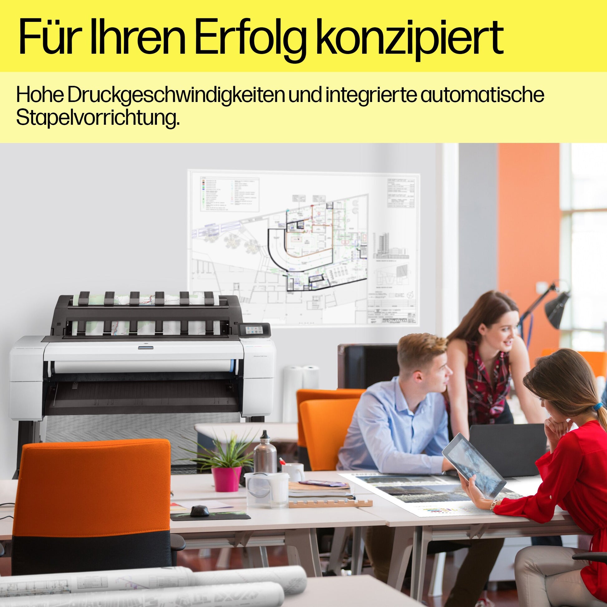 HP DesignJet T1600 – Grossformatdrucker (Plotter), 36", PostScript