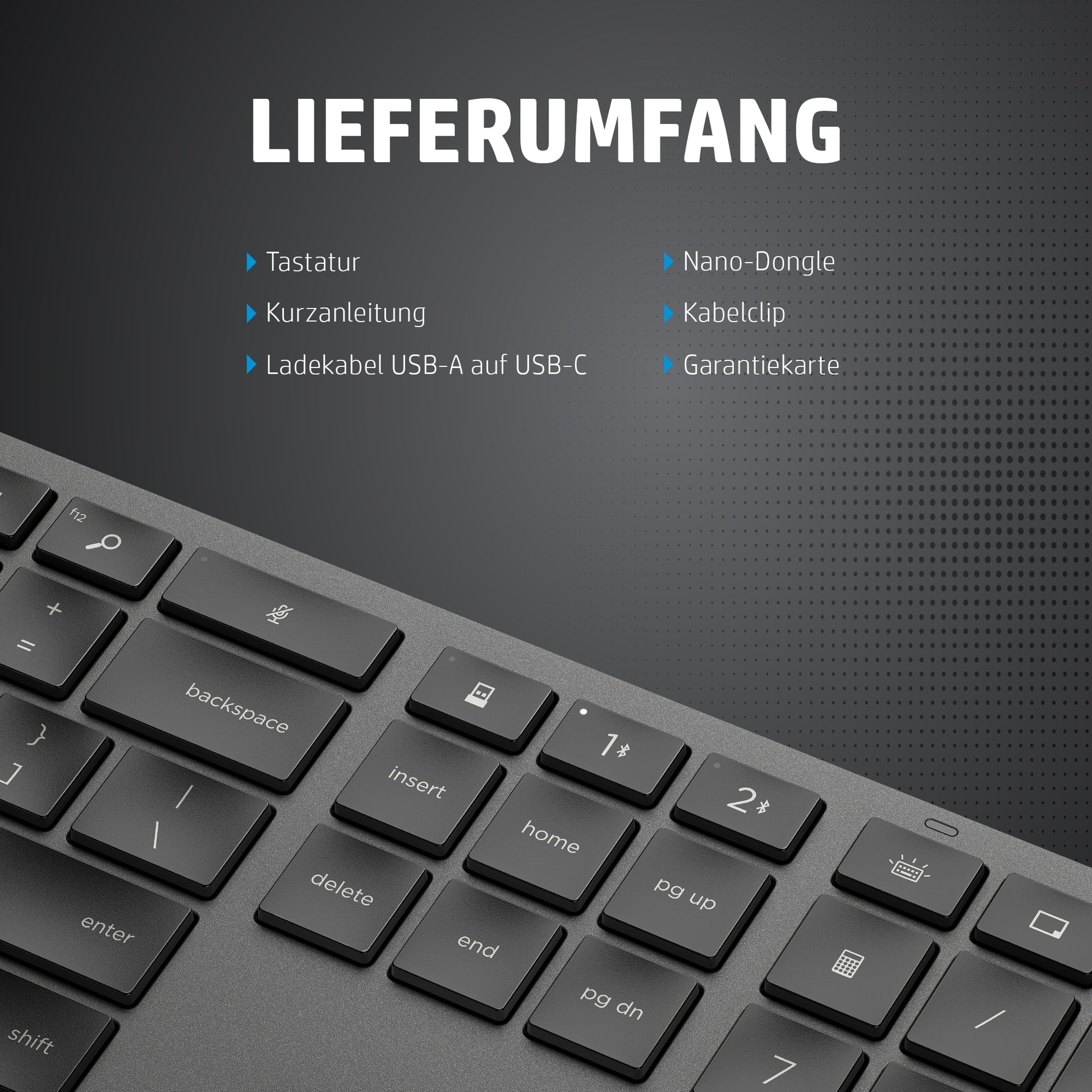 HP 975 – Tastatur, kabellos (Bluetooth/2,4 GHz)