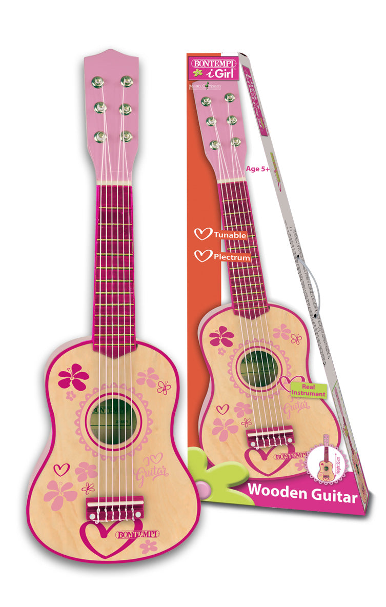 Bontempi Gitarre – 55 cm – ab 3 Jahren – Holz – Pink