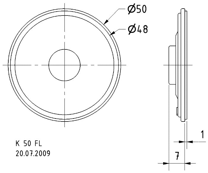 Visaton K 50FL – 8 Ohm, 1 W RMS