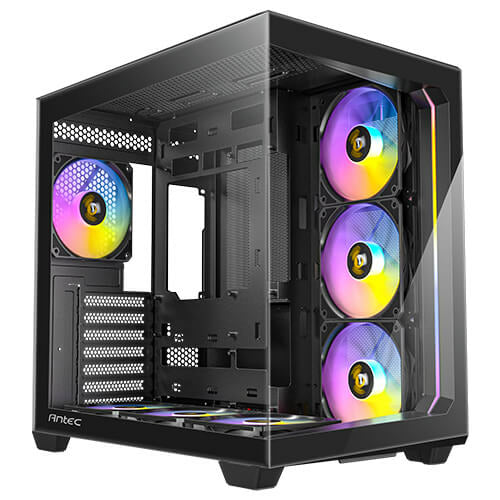 Antec Constellation C5 ARGB – Midi-Tower PC-Gehäuse, 7×ARGB-Lüfter, 270° Glas, USB-C 3.2 Gen 2, Schwarz