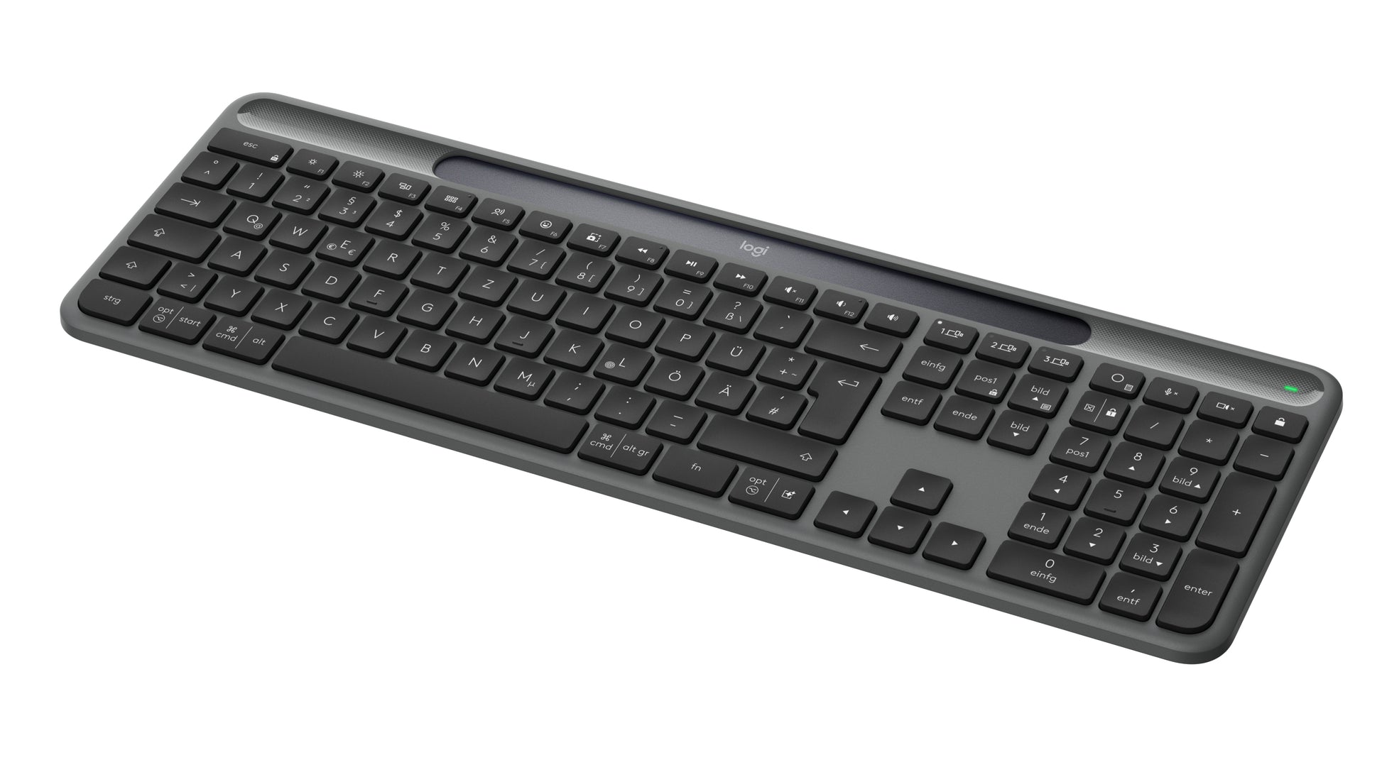 Logitech Signature Slim Solar+ K980 – Tastatur – Bluetooth & 2,4 GHz – Solar, wiederaufladbar – QWERTZ (DE)